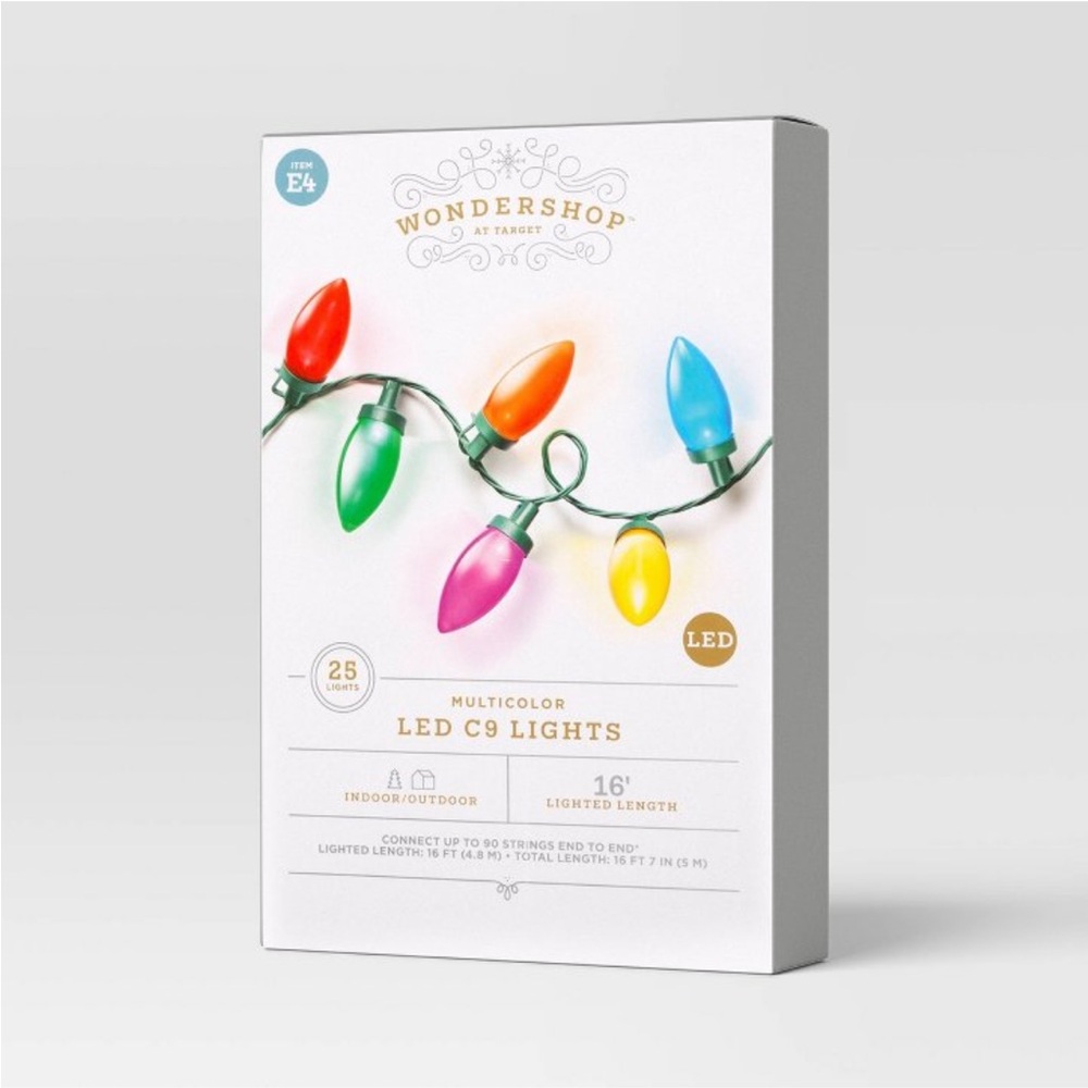 Wondershop Multicolor LED C9 Lights